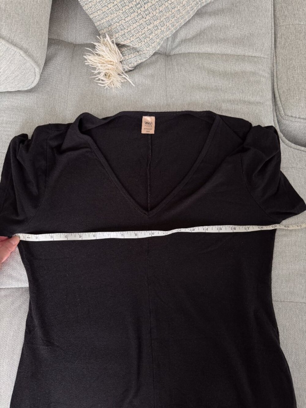 Smash + Tess Sunday Romper Black V-Neck Short Sleeve Size Small - Picture 13 of 16